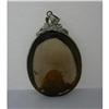 Image 1 : Clear Light Brown Color Oval Crystal Pendant #1747677