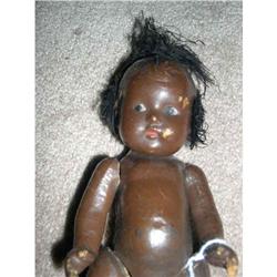 7" Black Composition Baby Doll (has crazing) #1754983