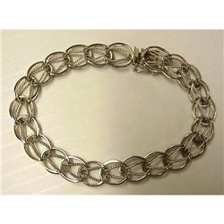 40's Sterling Silver Charm BRACELET #1766521