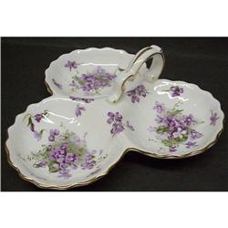 VICTORIAN VIOLETS DIVIDED  DISH - HAMMERSLEY  #1766522