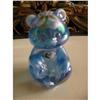 Image 1 : Iridiscent Hand paint o glass Bear signed by J.#1766686