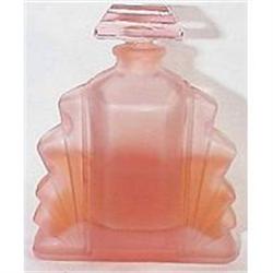 Pink Satin Art Deco Stepped Perfume Bottle #1766915