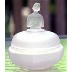 LILLIAN ll Satin Glass Powder Jar #1766923