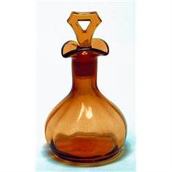 Amber Depression Glass Perfume Bottle or Cruet #1767036