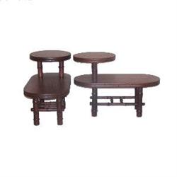 vintage bamboo end tables, pair (tropical) #1779764