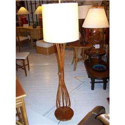 Vintage rattan/reed floor lamp (art deco) #1779776