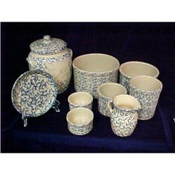 16 Piece Roseville Blue Pottery  #1779864