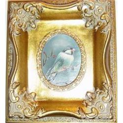 Small Framed Oil Painting Of A Bird  #1779914