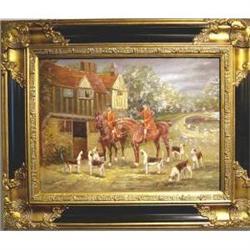 Oil Painting Huntsman With Hounds  #1779921