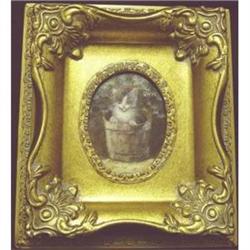 Oil Painting Of A Kitten In A Wooden Tub  #1779930