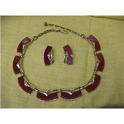 VERY ELEGANT BAKELITE NECKLACE AND EARRINGS #1780054