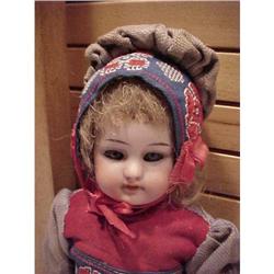 9" S&H Original bisque head Danish doll #1780151