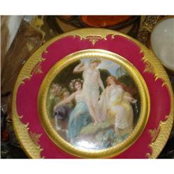 Hand painted cabinet plate, Czech #1780201