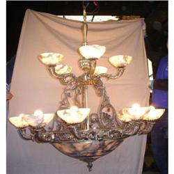 Fifteen tulips alabaster chandelier #1780238