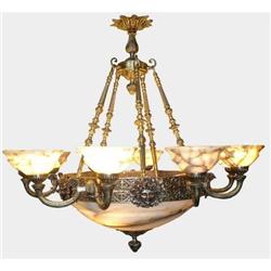 Ten tulips alabaster stone chandelier #1780242