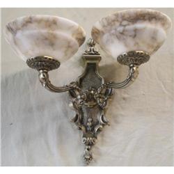 A pair of alabaster and bronze sconces #1780259