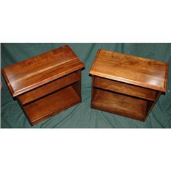 Pair of Solid Black Walnut Bookcases Nightstand#1780382