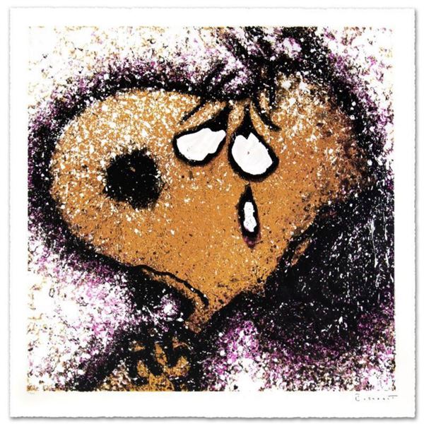 "The Tear" Limited Edition Hand Pulled Original Lithograph by Renowned Charles Schulz Protege, Tom E