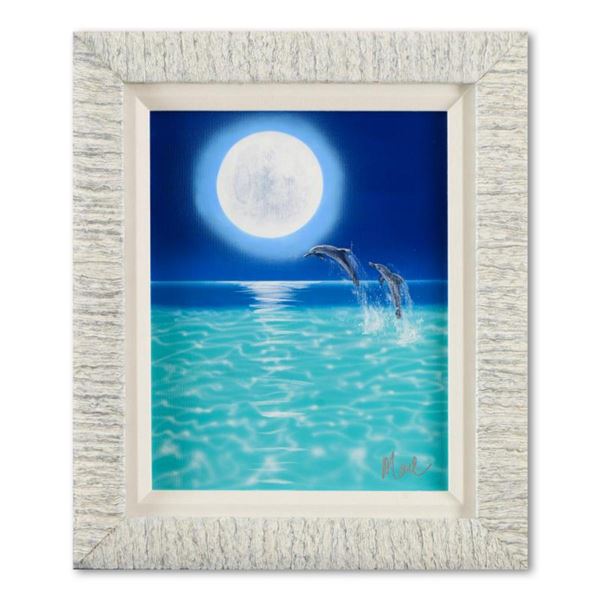 Dan Mackin, "Follow Me" Framed Original Oil Painting on Canvas Hand Signed with Letter of Authentici