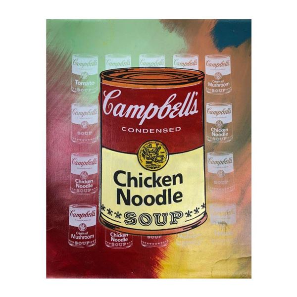 Steve Kaufman (1960-2010) "Campbells Soup Can (Chicken Noodle)" Hand Signed HC Edition Hand Pulled s