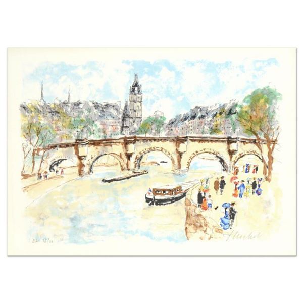 Urbain Huchet, "Seine" Limited Edition Lithograph, Numbered and Hand Signed.