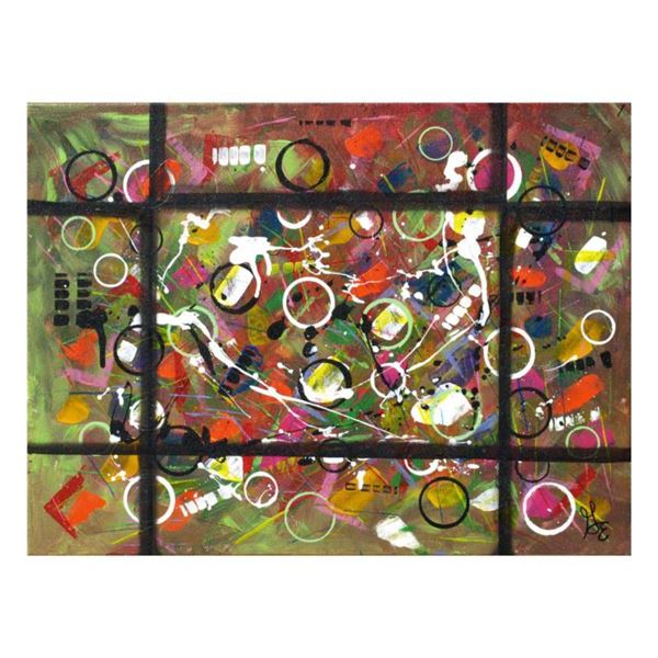 George Marlowe, "Side Window" Hand Signed Original Acrylic Painting on Canvas with Letter of Authent