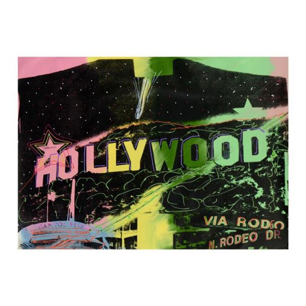 Steve Kaufman (1960-2010) "Hollywood" Hand Embellished Limited Edition Silkscreen on Canvas, TP Numb