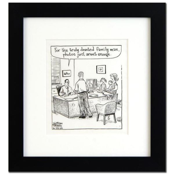 Bizarro - "Family Man" is a Framed Original Pen & Ink Drawing, by Dan Piraro, Hand Signed by the Art
