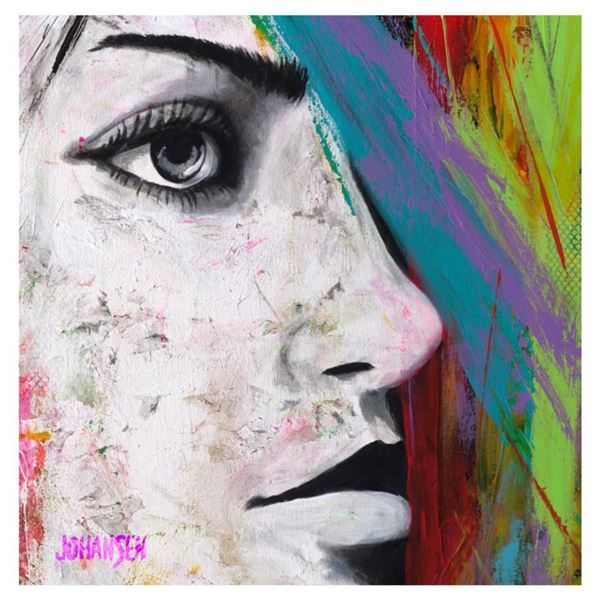 Jay Johansen, "Contemplating" Hand Signed Original Painting on Canvas with COA.