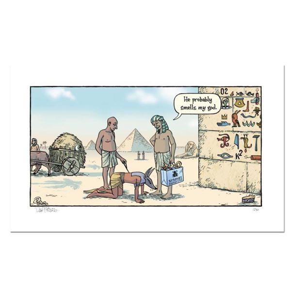 Bizarro! "Egypt Dog" Numbered Limited Edition Hand Signed by creator Dan Piraro; Letter of Authentic