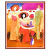 Image 2 : Moshe Leider, Framed Original Mixed Media Watercolor Painting, Hand Signed with Letter of Authentici
