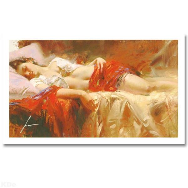 Pino (1939-2010) "Restful" Limited Edition Giclee. Numbered and Hand Signed; Certificate of Authenti