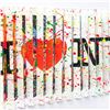Image 2 : E.M. Zax- One-of-a-kind 3D polymorph mixed media on paper "I Love NY"