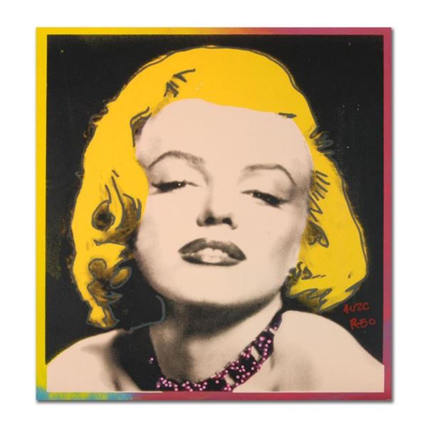 Ringo, "Marilyn Seduction" One-of-a-Kind Hand-Pulled Silkscreen and Mixed Media Painting on Canvas, 