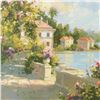 Image 2 : Marilyn Simandle, "Riviera Walk" Hand Embellished Limited Edition on Canvas, Numbered and Hand Signe