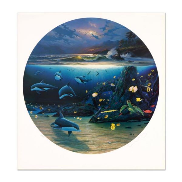 Wyland, "Moonlit Waters" Limited Edition Lithograph, Numbered and Hand Signed with Certificate of Au