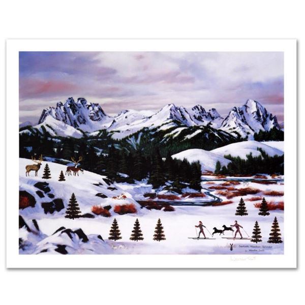 Jane Wooster Scott, "Sawtooth Mountain Splendor" Hand Signed Limited Edition Lithograph with Letter 