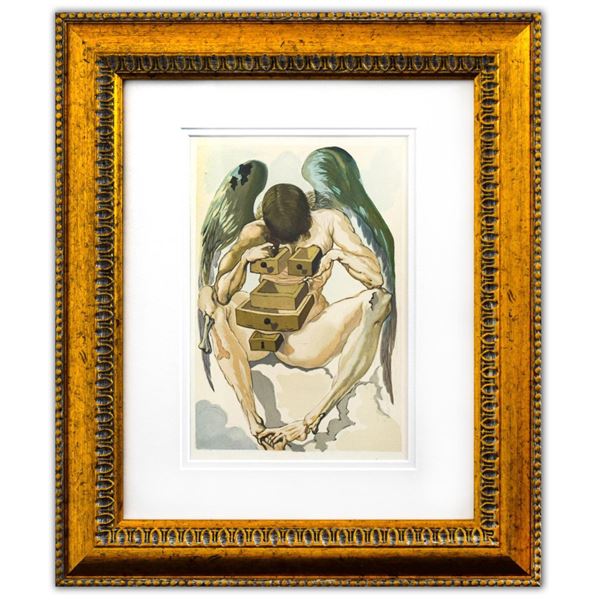 Salvador Dali- Original Color Woodcut on B.F.K. Rives Paper "Purgatory 1"