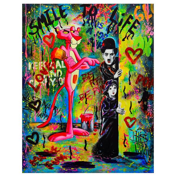 Nastya Rovenskaya- Mixed Media "Caught Trying to Sneak In"