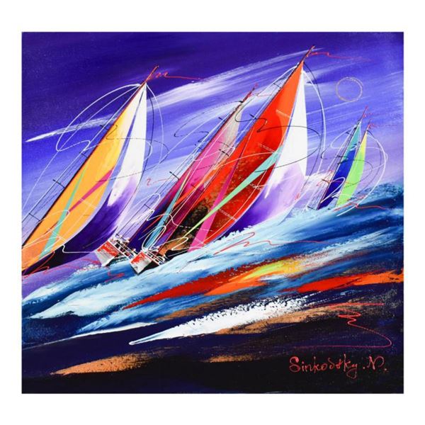 Natalia Sinkovsky, Hand Signed Original Acrylic Painting on Canvas with Letter Authenticity.