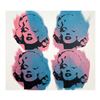 Image 1 : Steve Kaufman (1960-2010) "Four Marilyns" Hand Signed and Numbered Limited Edition Hand Pulled silks
