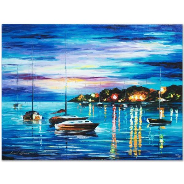 Leonid Afremov (1955-2019) "Out All Night" Limited Edition Giclee on Canvas, Numbered and Signed. Th