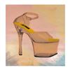 Image 1 : Steve Kaufman (1960-2010) "Stripper Shoes" Hand Signed and Numbered Limited Edition Hand Pulled silk