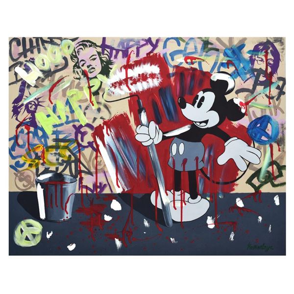 Nastya Rovenskaya- Mixed Media "Mickey's Renovation"