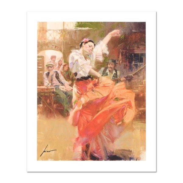 Pino (1939-2010) "Flamenco In Red" Limited Edition Giclee. Numbered and Hand Signed; Certificate of 