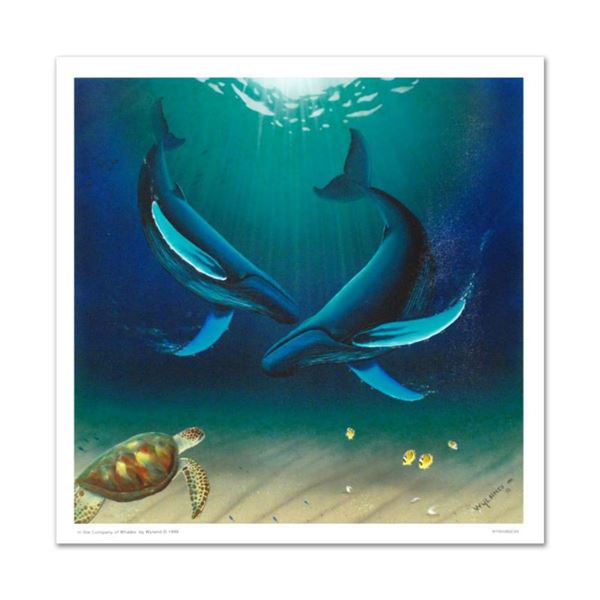 "In the Company of Whales" Limited Edition Giclee on Canvas by renowned artist WYLAND, Numbered and 