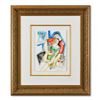 Image 1 : Yuroz, Framed Original Mixed Media Watercolor Painting, Hand Signed with Letter of Authenticity.