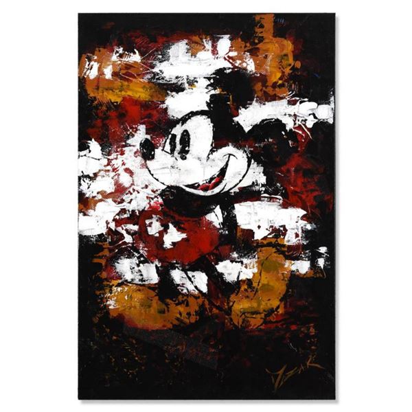 Trevor Mezak,  Mickey  Original Mixed Media Acrylic Painting on Gallery Wrapped Canvas, Hand Signed 