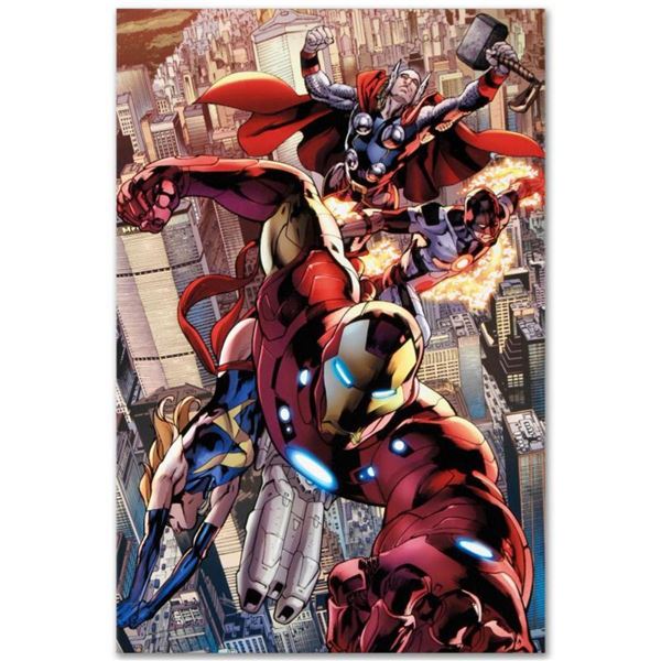 Marvel Comics "Avengers #12.1" Extremely Numbered Limited Edition Giclee on Canvas by Bryan Hitch wi