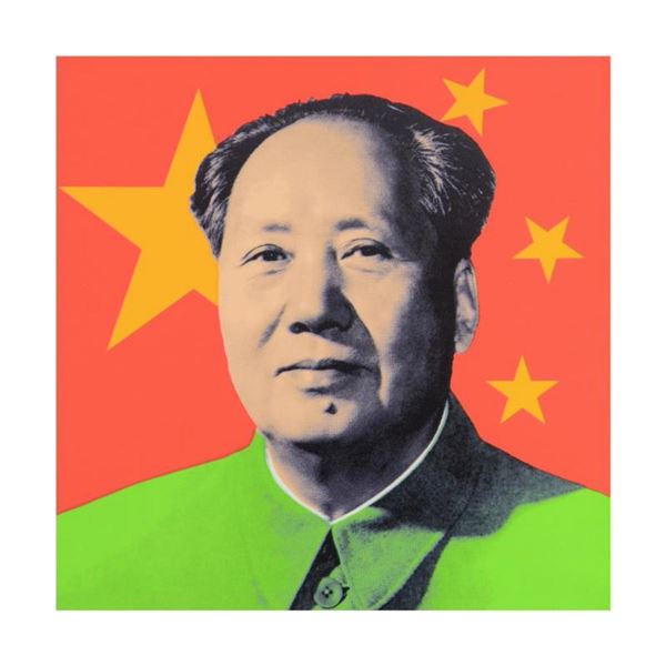 Steve Kaufman (1960-2010) "Chairman Mao" Limited Edition Hand Pulled Silkscreen on Canvas, Numbered 